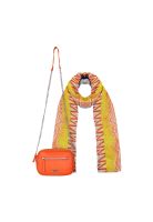 Pack Kenneth cole Cartera calixta orange + Pañuelo Janis gris