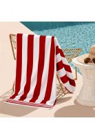 Toalla de playa 100% Algodón 163x81 CABANA roja