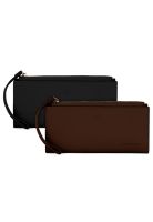 2 Billeteras de mujer Delia negra y café Carven