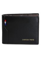 Billetera de hombre Matt negra Carven Paris