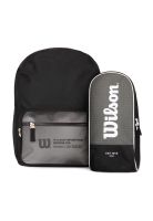Pack Wilson Mochila Portland + Bolso Botinero Manchester Negro-Gris