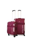 Pack 2 maletas de tela S+M Nautica Marbella 10k y 20k burdeo