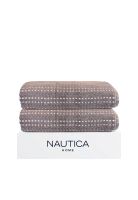 Pack 2 Toallas de Baño Stripe Nautica Home 100% algodón76x137cm gris