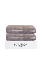 Pack 2 Toallas de Baño Stripe Nautica Home 100% algodón76x137cm gris