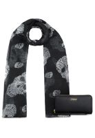 Pack Billetera Jaeda negra + Pañuelo Omani negro Kenneth Cole