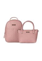 Pack Nautica Mochila Queen + Bolso tipo cartera Delray rosado