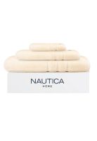 Set 3 Toallas Nautica SIGNATURE Cara+mano+cuerpo 100% algodón alta calidad beige