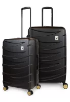 Pack 2 maletas M+L Mónaco de 20 y 23kg negra Nautica