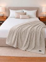 Manta de cama Nautica Home Jacquard Franela ultrasuave 127x152cm