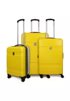 Set 3 maletas Bora S+M+L amarilla-gris Nautica