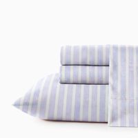 Juego de sábanas Nautica 4 piezas microfibra 2 plazas lineas celeste