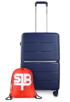 Maleta mediana Xpos azul + morral de regalo Swiss Bag