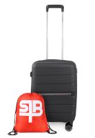 Maleta cabina Xpos gris + Morral de regalo Swiss Bag