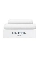 Set 2 Toallas Nautica HEAVEN Cara+mano 100% algodón alta calidad blanco