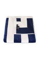 Toalla de playa Nautica Home 100% Algodón 163x81 diseño rayas azul marino