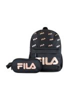 Pack Fila Mochila 10lts Urbanix + Estuche Neceser Spark negro-rose gold