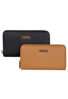 2 Billeteras de mujer Calixta negra y café Kenneth Cole