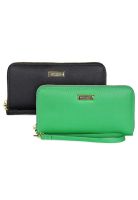2 Billeteras de mujer Jaeda negra y verde Kenneth Cole