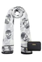 Pack Billetera Trifold negra + Pañuelo Oni blanco Kenneth Cole