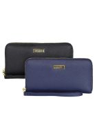 2 Billeteras de mujer Jaeda negra y azul Kenneth Cole
