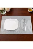 Individual de mesa Nautica Home 45x30cm reversible hojas blanco