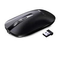 Mouse Inalambrico Dual Bluetooth USB Recargable Mac Windows negro