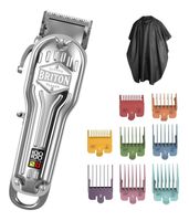 Maquina Cortar Pelo Afeitadora Inalambrica Briton + Kit Pro plateado
