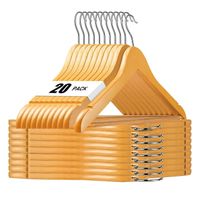 Colgadores Ganchos Ropa Casatua Madera Antideslizantes x20