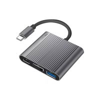 Hub Adaptador Usb Tipo C 3 En 1 Linkon Hdmi Para Macbook