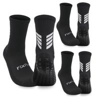 Medias Futbol Calcetas  Deportivas Antideslizantes x3 Fitnics Talla Única negro