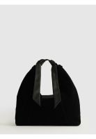 Cartera De Hombro Medialuna Nudo Suede Woman