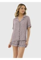 Pijama Camisero Flores Circulares