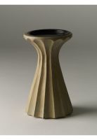 Candelabro Mediano Madera Blanca Boho