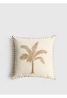 Cojín Funda Lavable Palmera 45 x 45 cm Camel