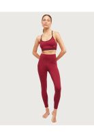 Calza Deportiva Lisa Unicolor Burdeo