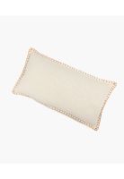 Cojín Boho Algodón Costuras 30 X 60 Cm Beige