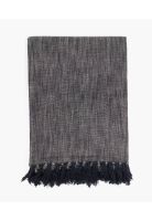 Manta Algodón Flecos Negro