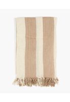 Manta Algodón Textura Líneas Beige