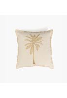 Cojín Algodón Palmeras 45 X 45 Cm Beige