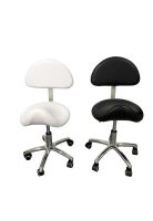 Piso taburete ergonómico con ruedas y respaldo