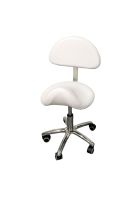 Piso taburete ergonómico con ruedas y respaldo