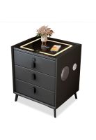 Velador con cargador inalambrico, LED y parlantes Chic Home