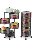 Organizador Carro Repisas Giratorias Multiuso De 5 Niveles