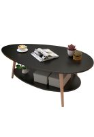 Mesa de Centro Ovoide dos Niveles 90x50x42cm