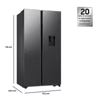 Refrigerador Side by Side con dispensador 560L Negro