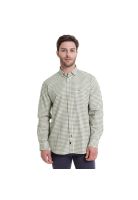 Camisa Cuadrillé Regular Fit Oliva Claro