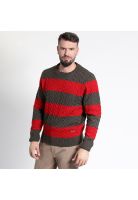 SWEATER MANGA LARGA RAYAS CUELLO REDONDO