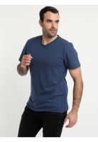Polera Cuello V Azul Marino