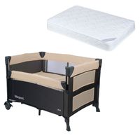 Cuna Playard Colecho Ara Beige + Colchón de Espuma