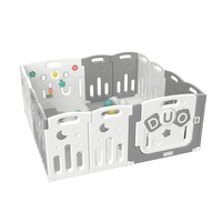 Corral Didáctico de Juegos Duo Grey + Alfombra + Pelotas